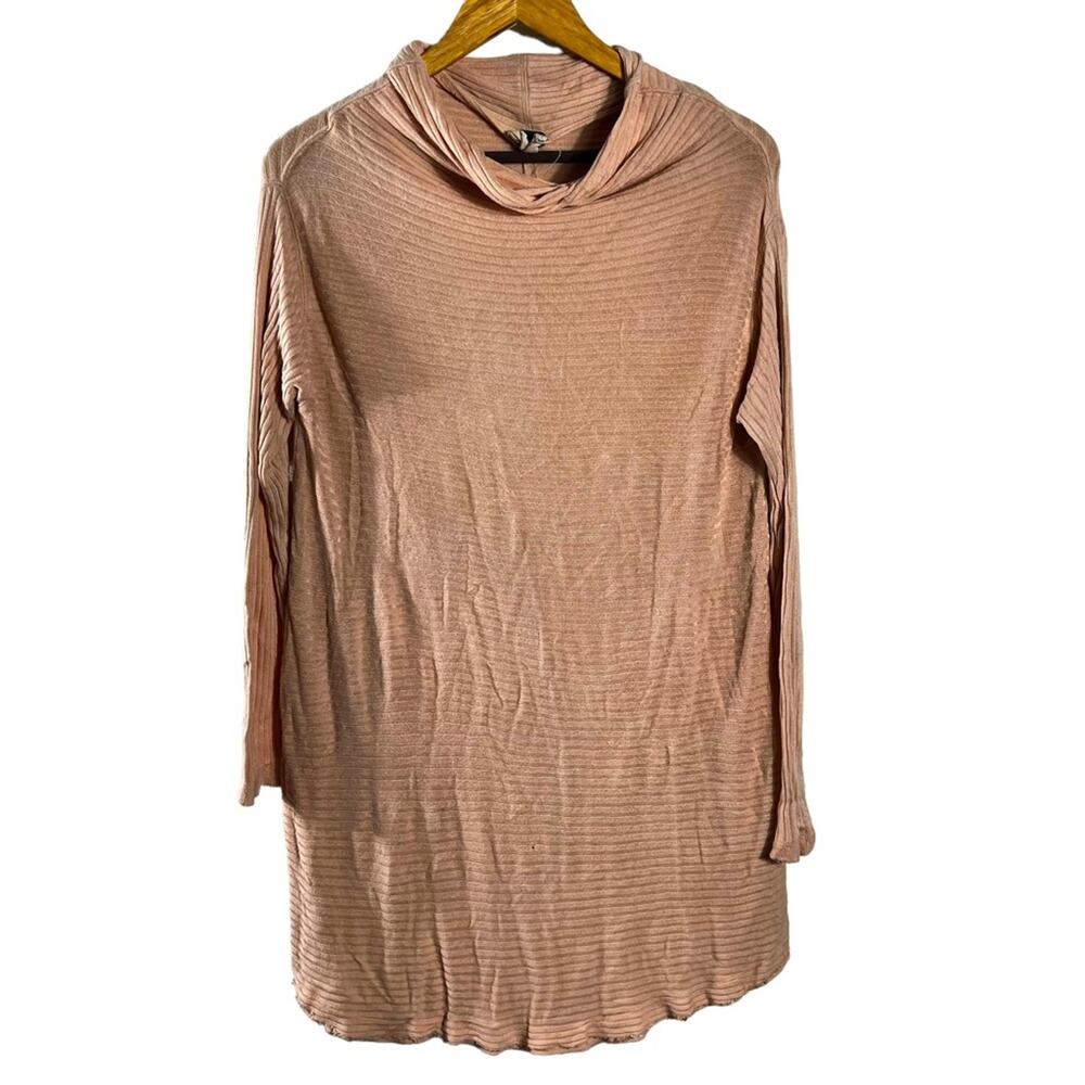 We The Free Oversized Ribbed Mock Neck Tunic Size Small